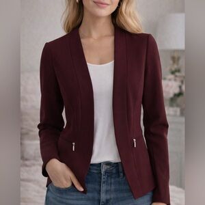 Burgundy Blazer Tailored Modern Fit